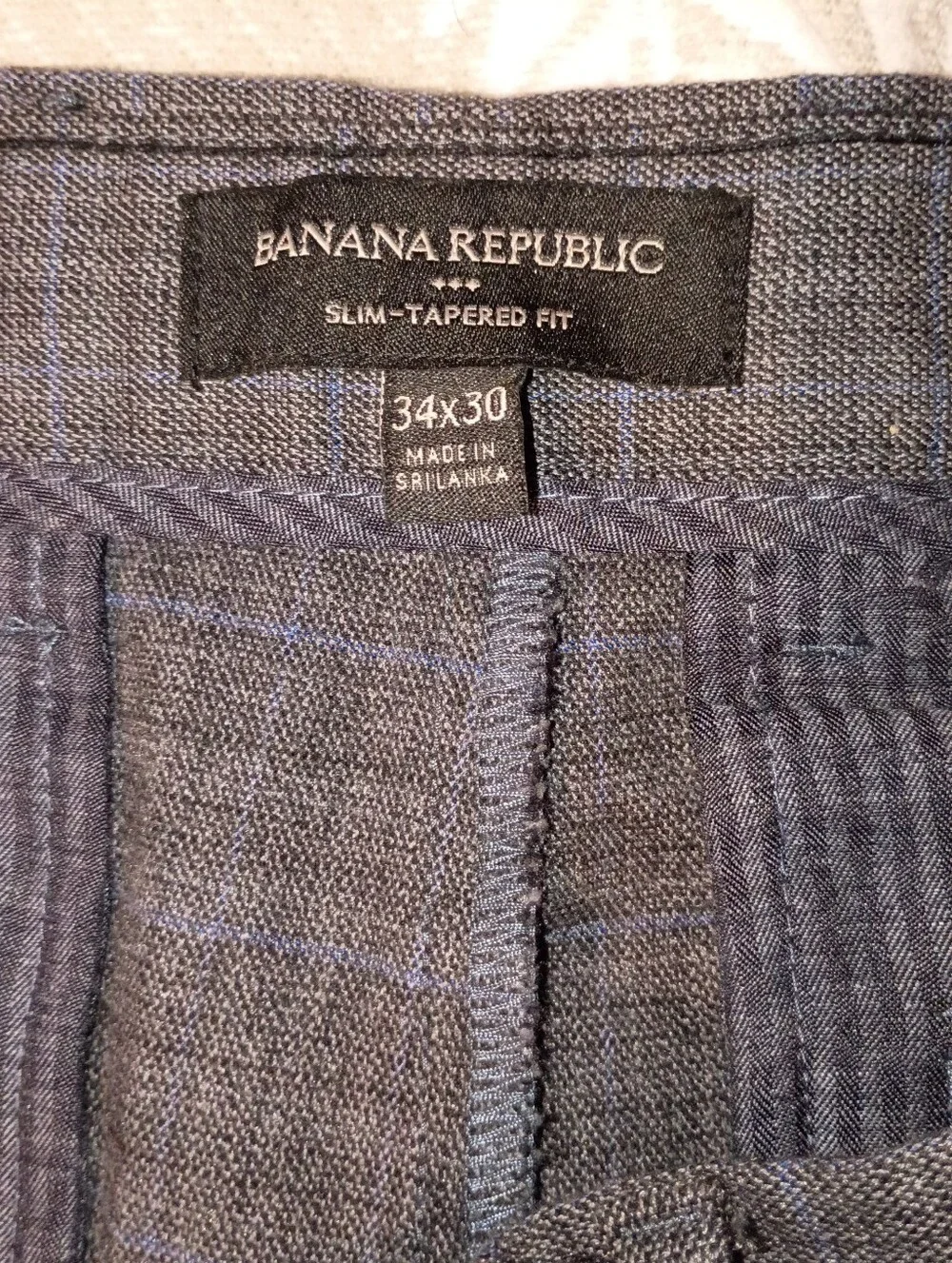 Banana Republic Gray Plaid Dress Pants
